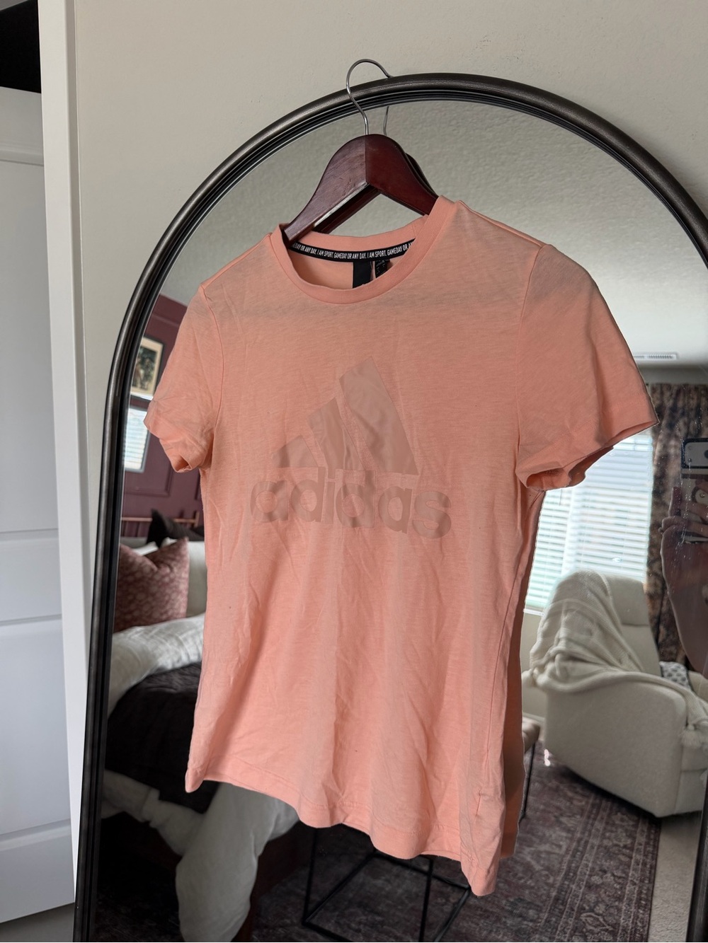 adidas Peach Short Sleeve Logo Crew Tee